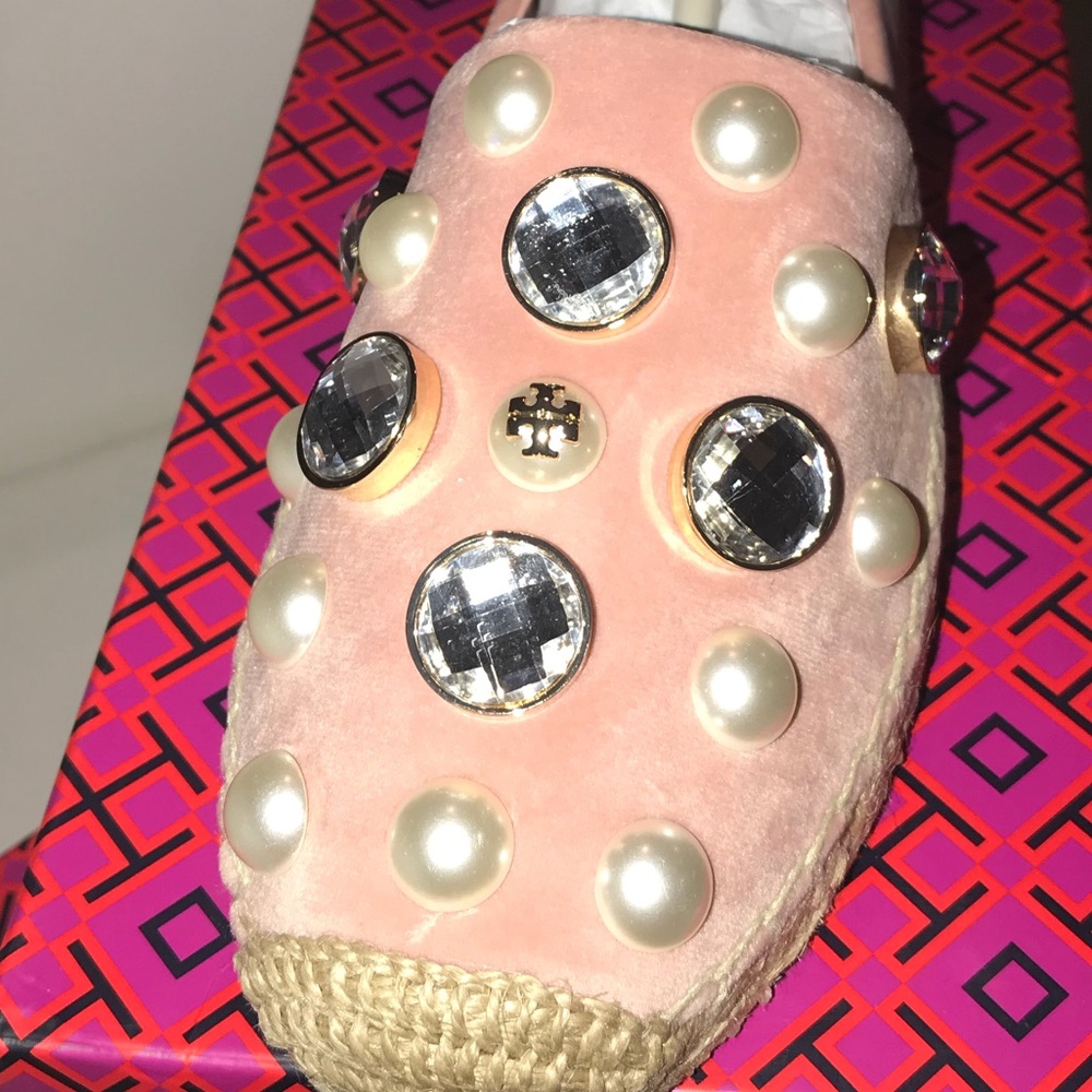 Tory Burch Velvet Espadrilles Flats